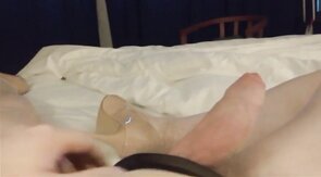 Crossdresser CD Sarah Masturbates Solo in Bed