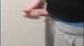 Twink cums in classroom after wanking in school bathroom