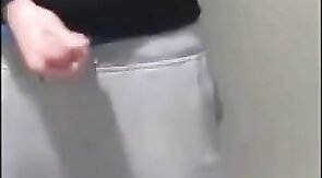 Twink cums in classroom after wanking in school bathroom