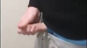 Twink cums in classroom after wanking in school bathroom