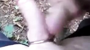 Outdoor Masturbation, Cum on His Cock