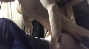 Muscular Bareback in the Garage