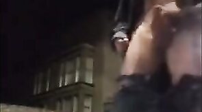 Exhibitionist Twink Strokes It on the Busy Streets