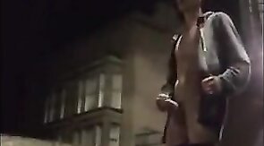 Exhibitionist Twink Strokes It on the Busy Streets