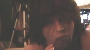 Crossdresser Takes Bareback Guy Twice His Size