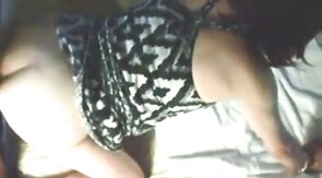 Crossdresser Takes Bareback Guy Twice His Size
