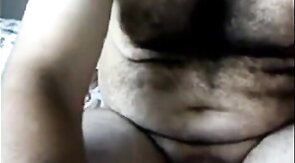 Big-Cock Turkish Bear Masturbates on Webcam