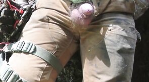Hairy Bear Cock and Balls Pee Show
