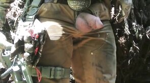 Hairy Bear Cock and Balls Pee Show