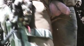 Hairy Bear Cock and Balls Pee Show
