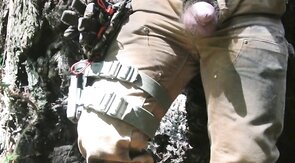Hairy Bear Cock and Balls Pee Show