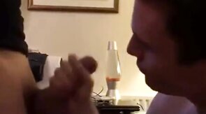Big Dick Buddy Gets Blown - Amateur Cum Shot