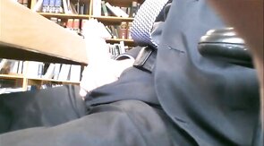 Big-Cock Hunks Jerking Off at the Library