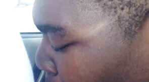 Chubby Gay Interracial Blowjob in Public