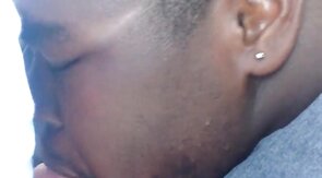 Chubby Gay Interracial Blowjob in Public