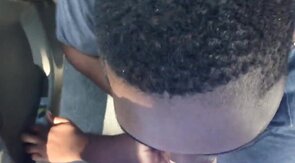 Chubby Gay Interracial Blowjob in Public