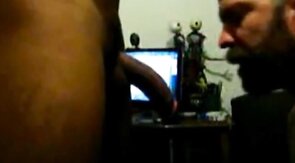 Hairy Bear Daddy Sucks Amateur Cock