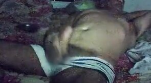 Big-Cock Daddy Strokes Solo on Bed