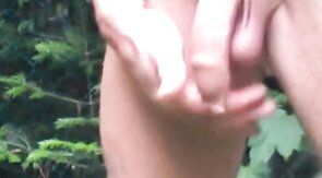 Well-Endowed Amateur Shows Off Outdoors on Webcam