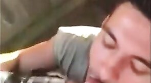 Cute Latin Hunk Sucks Big Cock and Eats Cum