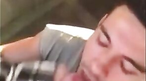 Cute Latin Hunk Sucks Big Cock and Eats Cum