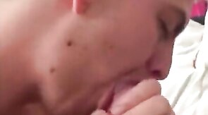 Twink Sucks Big Cock on Webcam