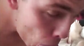Twink Sucks Big Cock on Webcam
