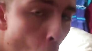 Twink Sucks Big Cock on Webcam