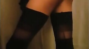 Asian Twink's Spanking in Stockings