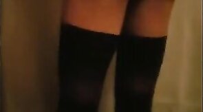 Asian Twink's Spanking in Stockings