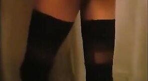 Asian Twink's Spanking in Stockings