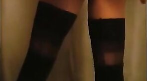 Asian Twink's Spanking in Stockings