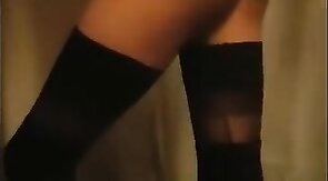 Asian Twink's Spanking in Stockings