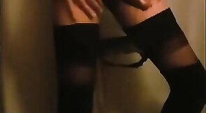 Asian Twink's Spanking in Stockings