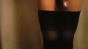 Asian Twink's Spanking in Stockings