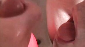 Cum-hungry Twink Gets Big Cocks Up Close