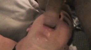 Cum-hungry Twink Gets Big Cocks Up Close