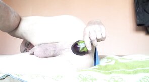 Old Gaping Ass Takes a Big Eggplant
