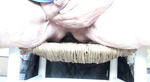 Old Gaping Ass Takes a Big Eggplant