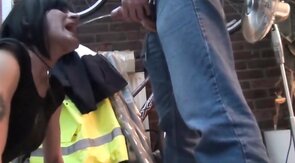 Piss-Fetish Crossdresser Donna Dee's Outdoor Blowjob