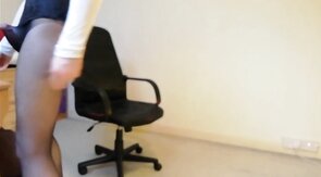 Crossdresser cums hands-free through pantyhose