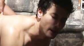 Muscle Hunk Barebacks his Buddy and Pees in his Ass