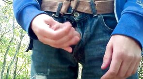 Spanked Twink Strips Outdoors