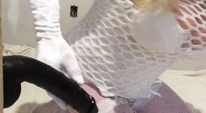 Emo Twink Fucks Huge Black Dildo