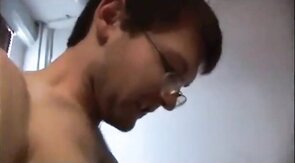 Rough Face Fucking: Nerdy Twink and Blond Jock