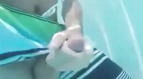 Underwater Jerk-Off Session Outdoors - Amateur Style