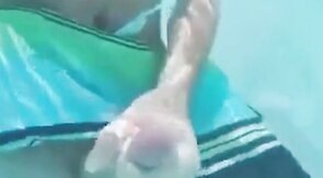 Underwater Jerk-Off Session Outdoors - Amateur Style