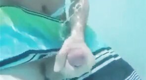 Underwater Jerk-Off Session Outdoors - Amateur Style