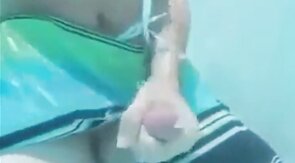 Underwater Jerk-Off Session Outdoors - Amateur Style