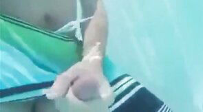 Underwater Jerk-Off Session Outdoors - Amateur Style